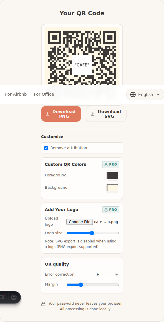 Cafe brand (warm colors + logo) pro sample