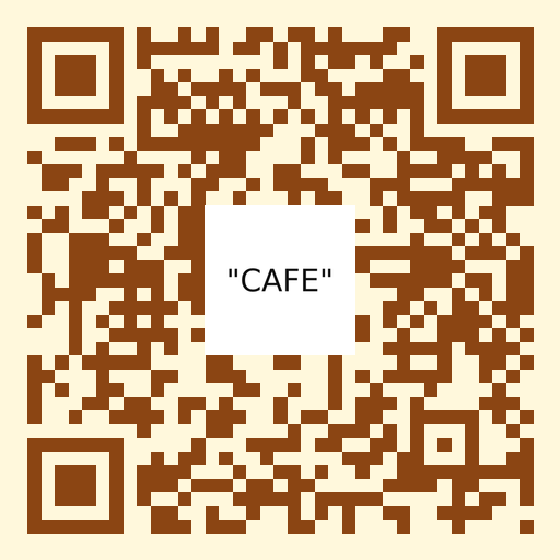 Cafe with Logo WiFi QR code template